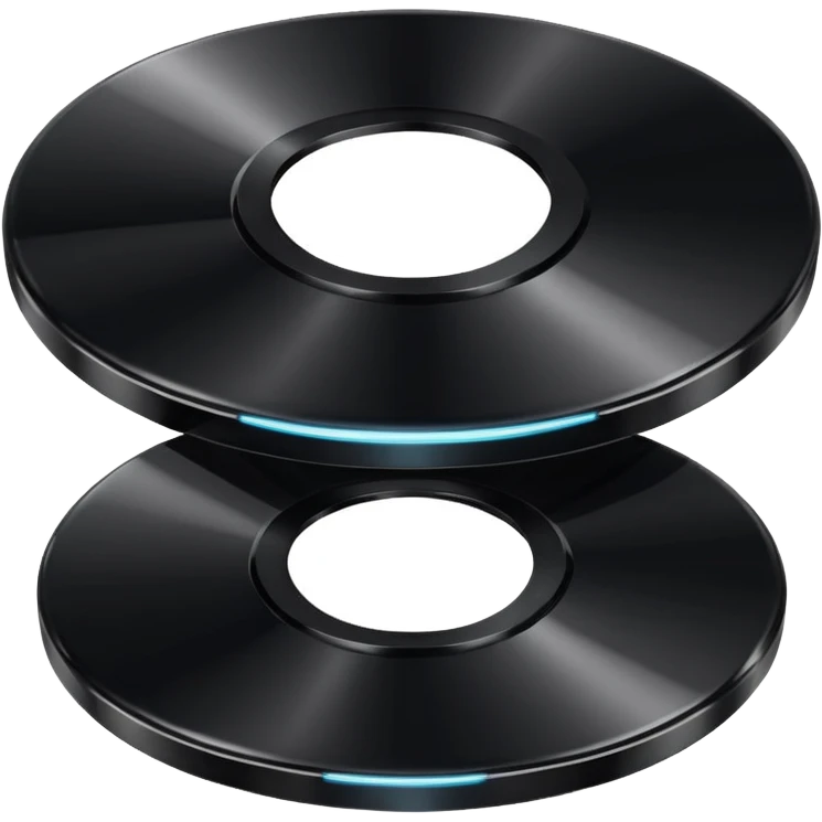 two black computer disk emoji