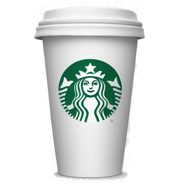 Starbucks cup white with lid emoji