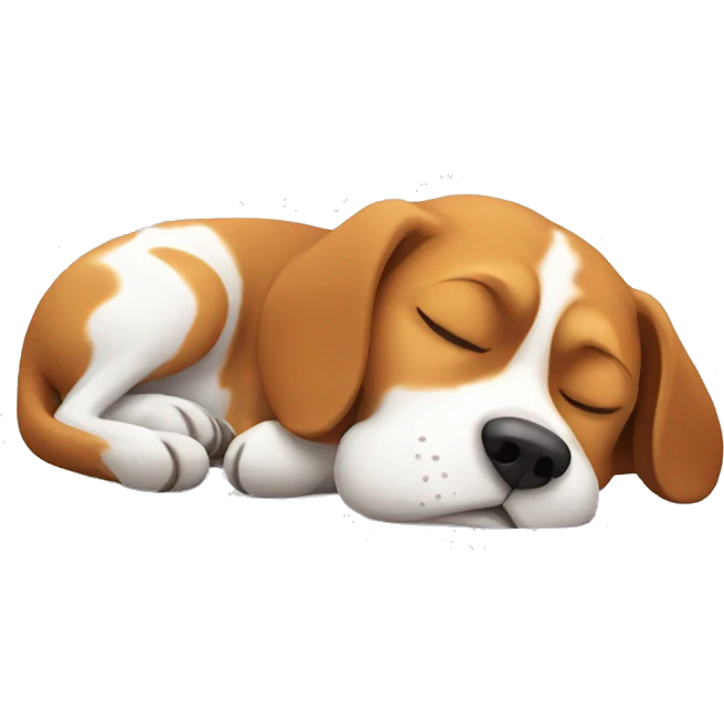 Beagle sleeping emoji