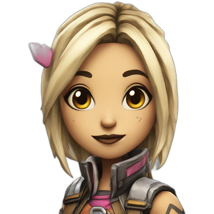 Tiny Tina from borderlands giving a kiss emoji