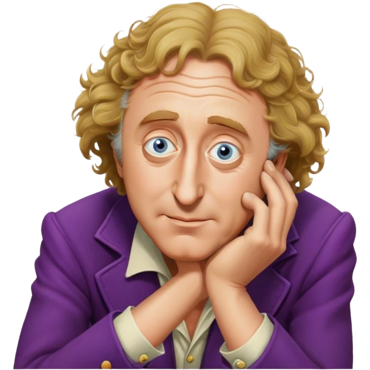 Gene Wilder Head Resting On Hand Meme emoji