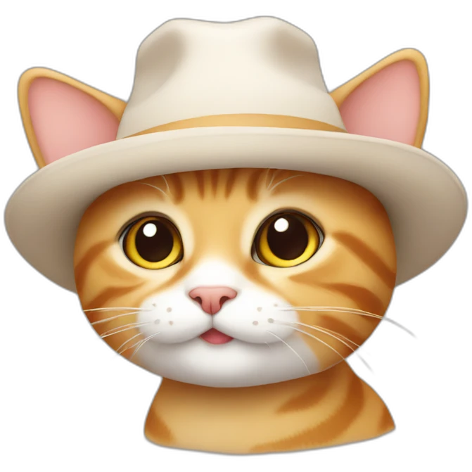 CUTE CAT WIth HAT emoji