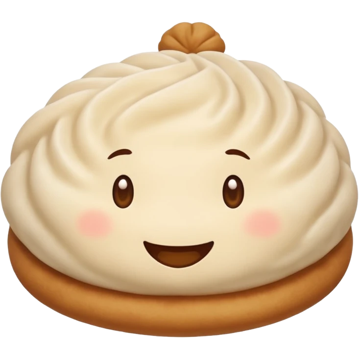 smiling dumpling bun who holds a Zapier logo emoji