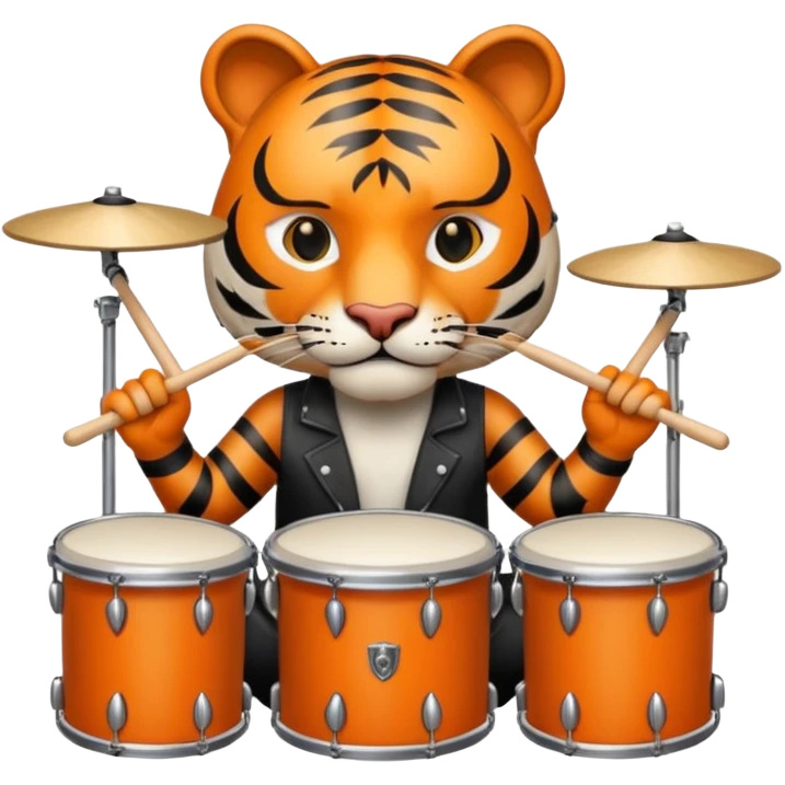 rockstar tiger who plays drumds emoji