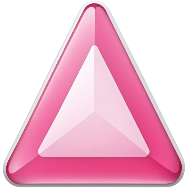 pink triangle,  with a white stroke, 10 pixels" emoji