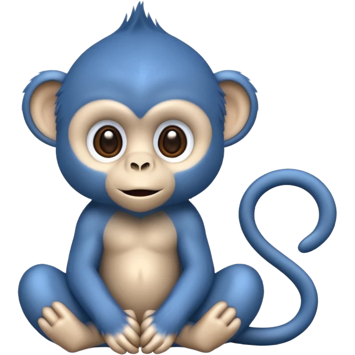 blue monkey emoji