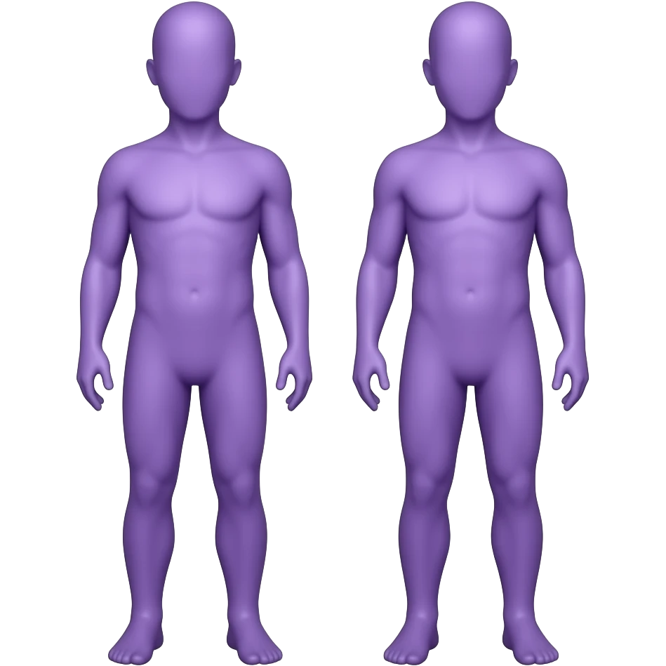 Purple two  humans silhouette no features emoji