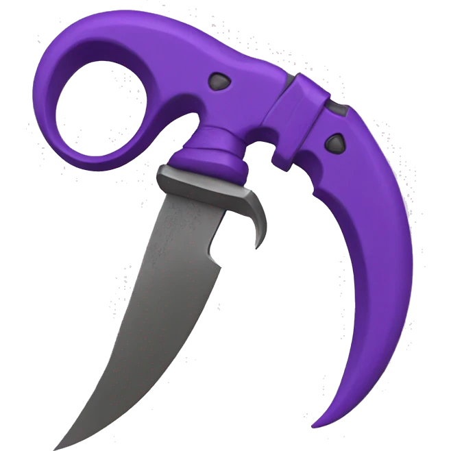 Purple karambit knife emoji