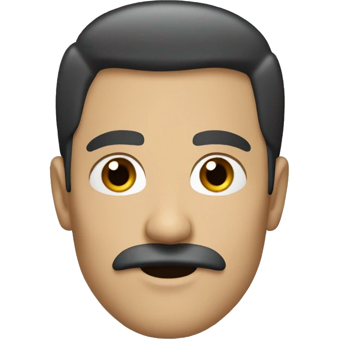 dark hair dark eye man with short mustache tv  emoji