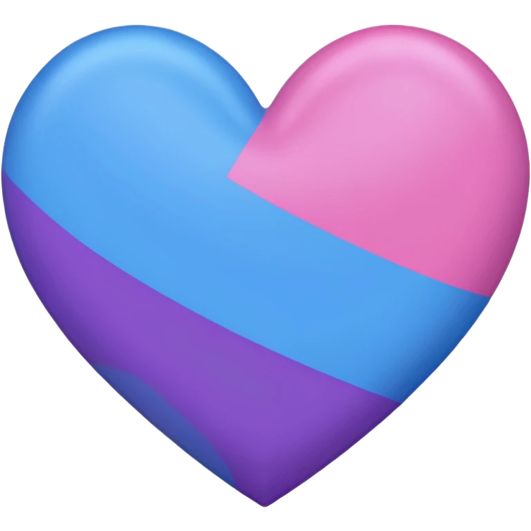Pink purple blue heart bi flag emoji