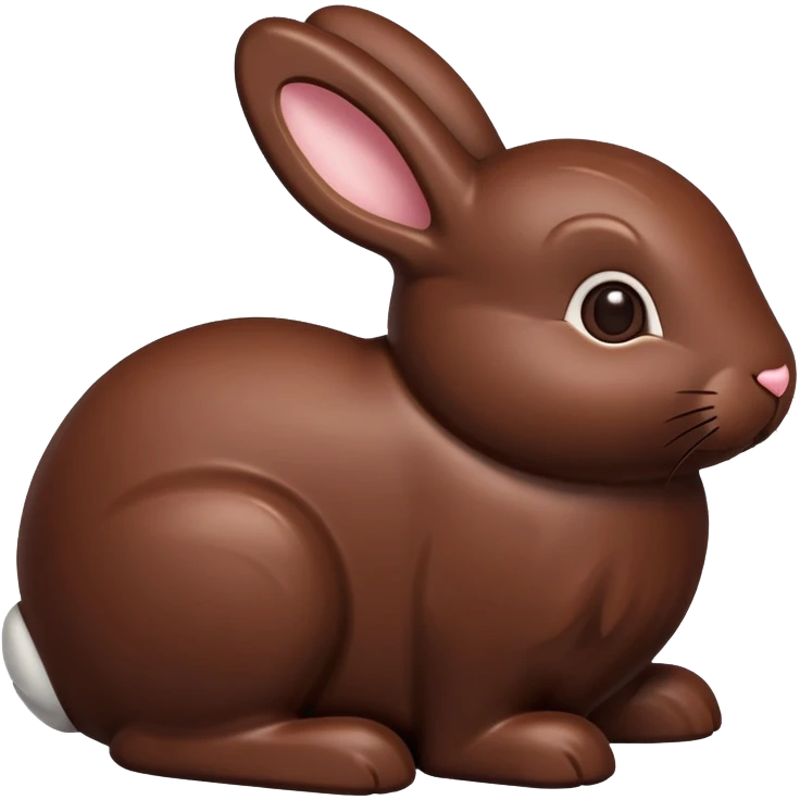 chocolate bunny with chocolate brown heart emoji
