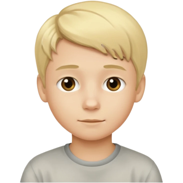 Cute blonde boy, 12 years old emoji
