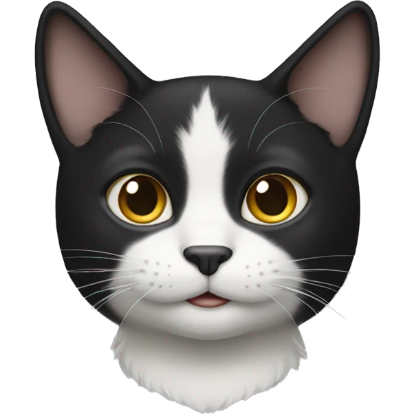 black and white cat emoji
