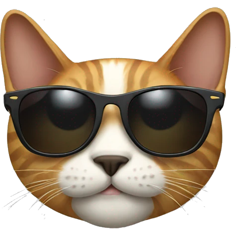 Cat with sunglasses emoji