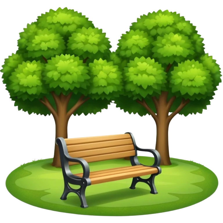 park with benches emoji