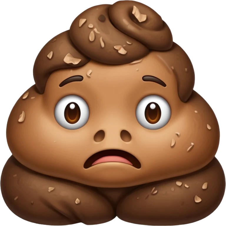 Frowning poop emoji