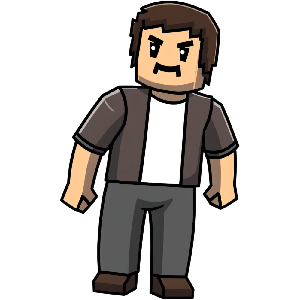 Jack Black as a Minecraft movie character emoji