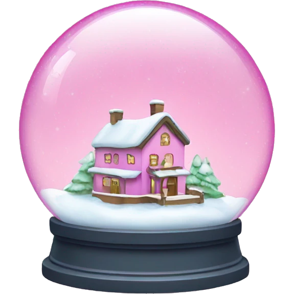 pink snow globe  emoji