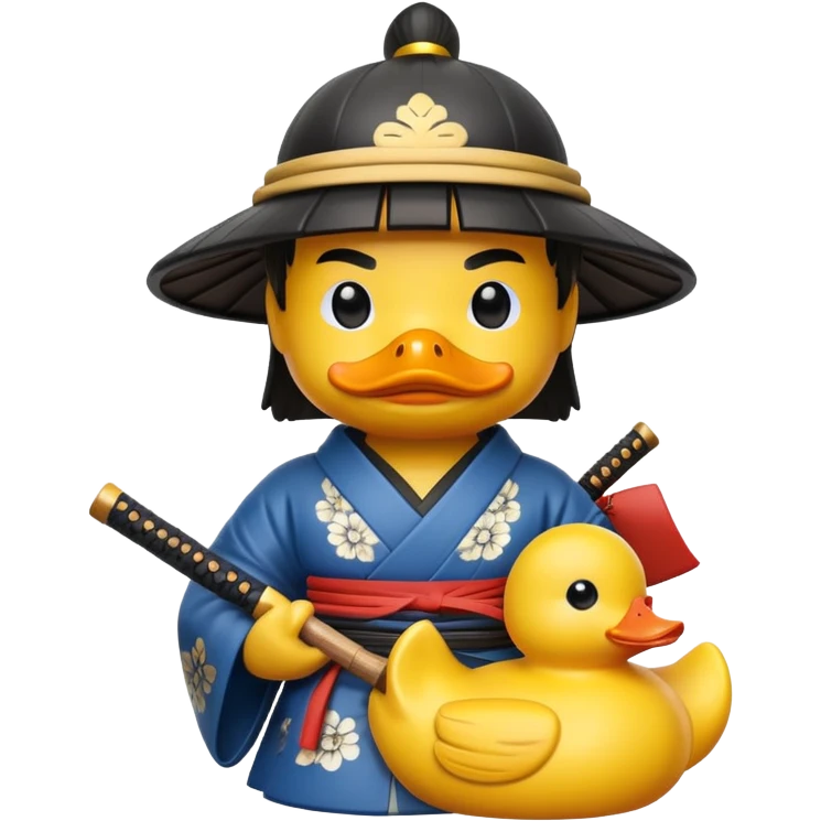 Samurai with rubber duck emoji