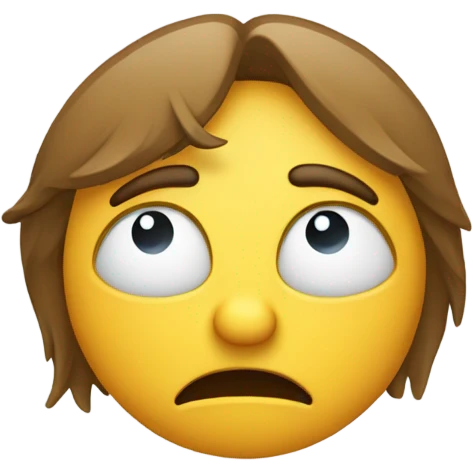 Finger point together sad face emoji