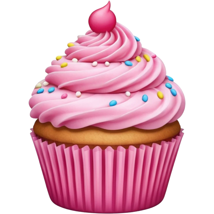 Cupcake with pink icing emoji