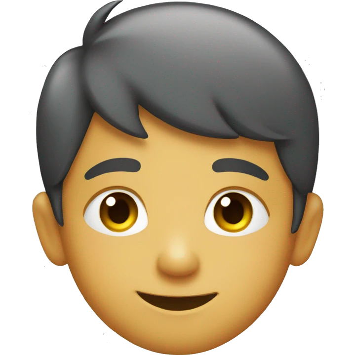 smiling boy looking at viewer emoji