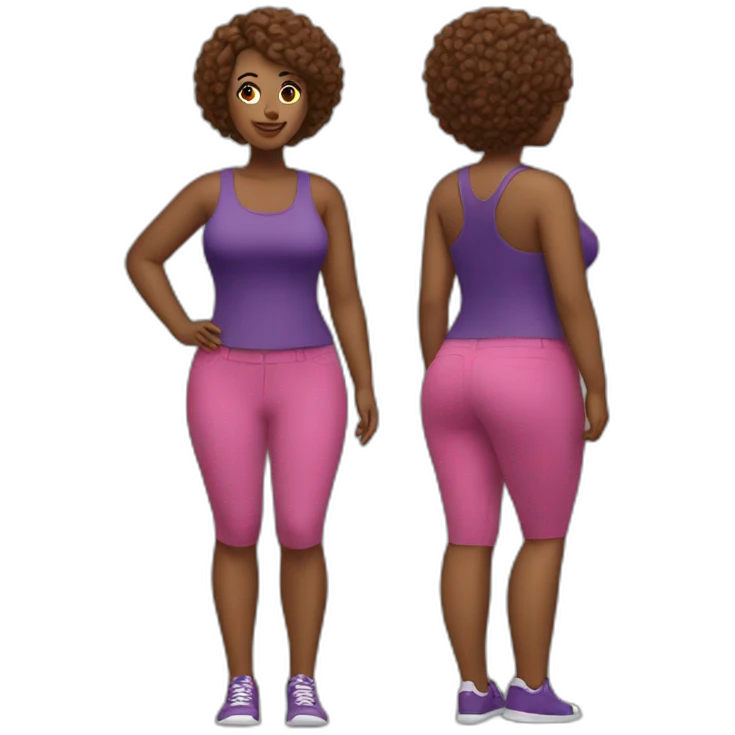Curvy woman emoji