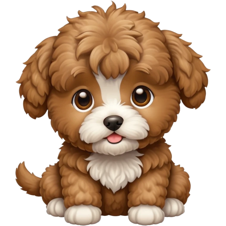 maltipoo brown puppy  emoji