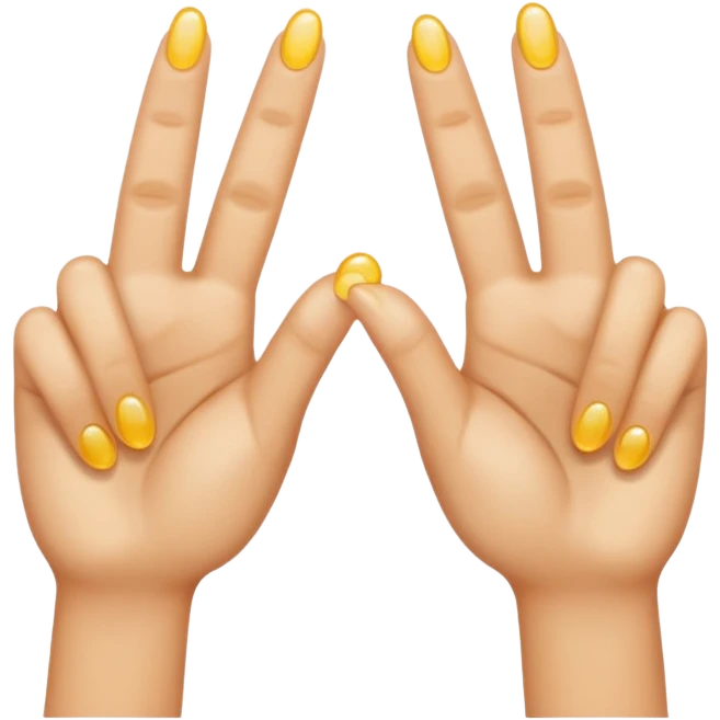 Two fingers together wet emoji