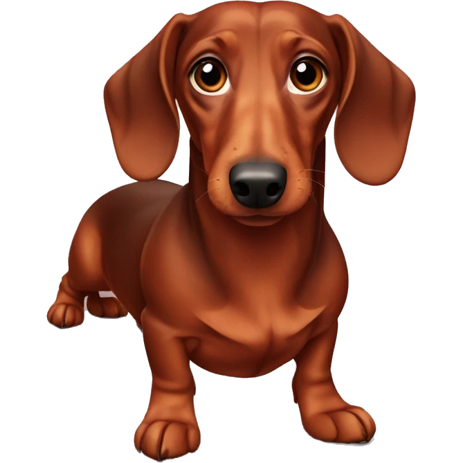 Red-shaded Dachshund called Maebh  emoji