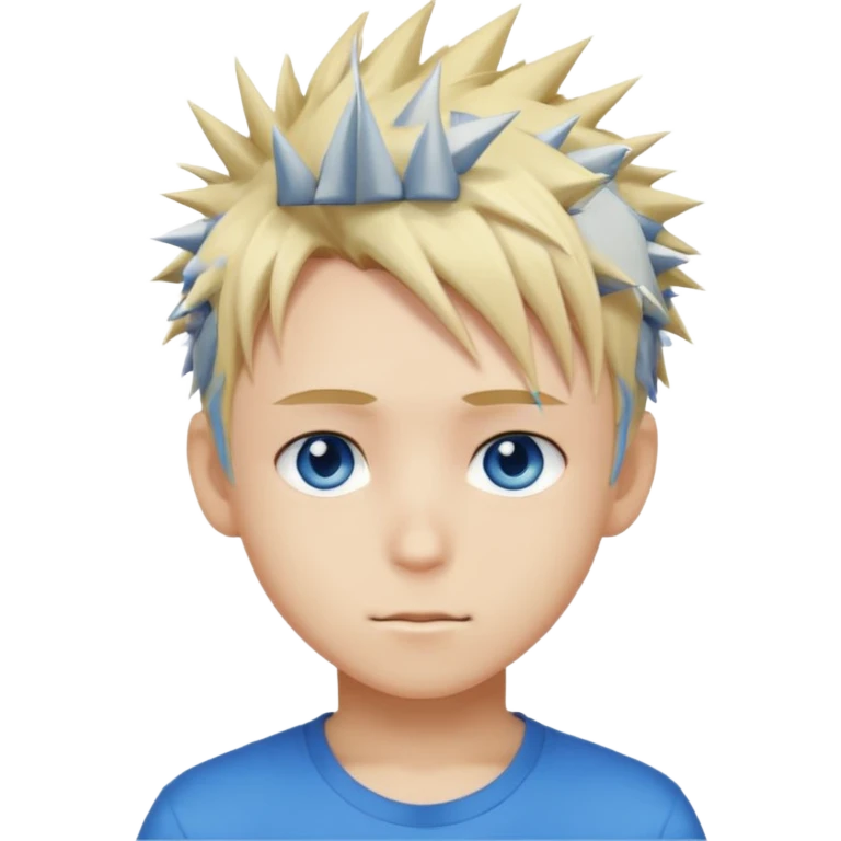 Naruto Anime style boy head emoji