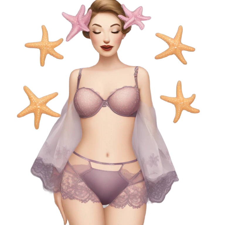 Starfish wearing lingerie  emoji