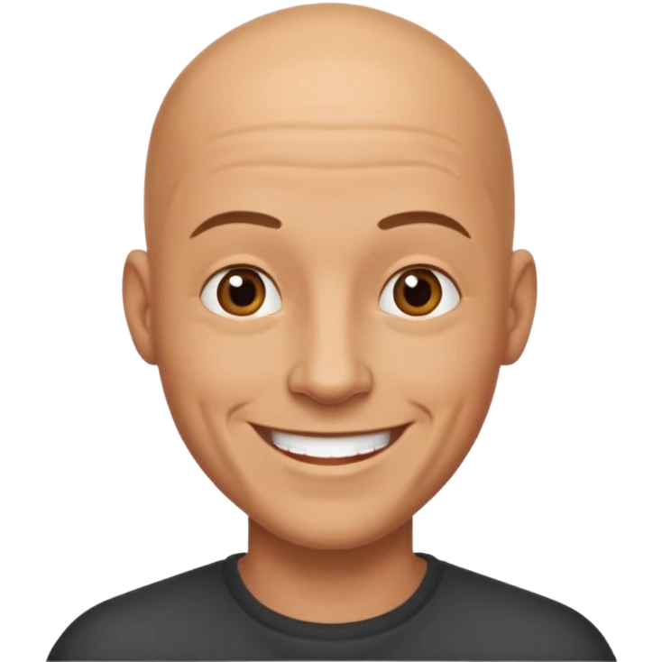 Bald man emoji