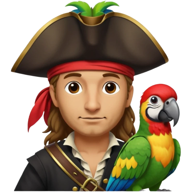 pirate and parrot emoji