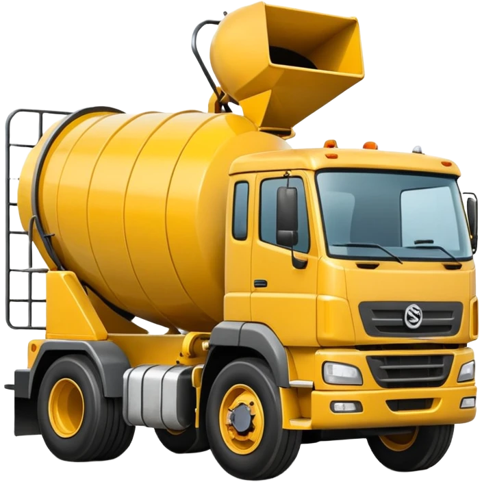 yellow concrete mixer truck emoji