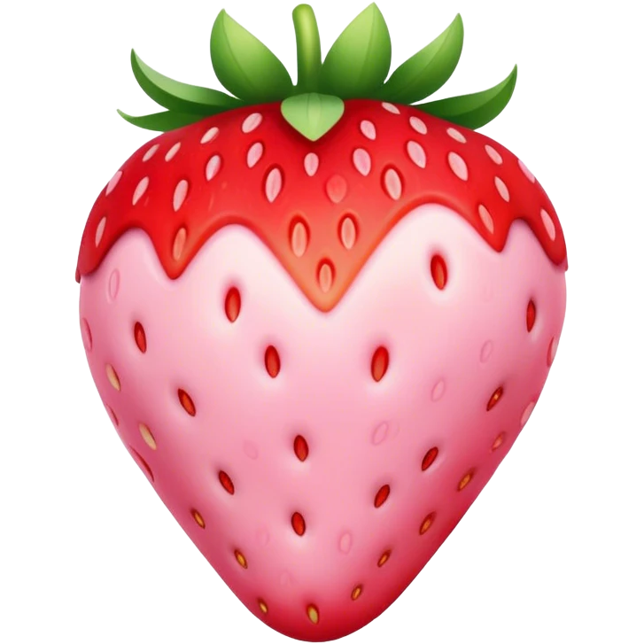 pastel pink realistic strawberry emoji