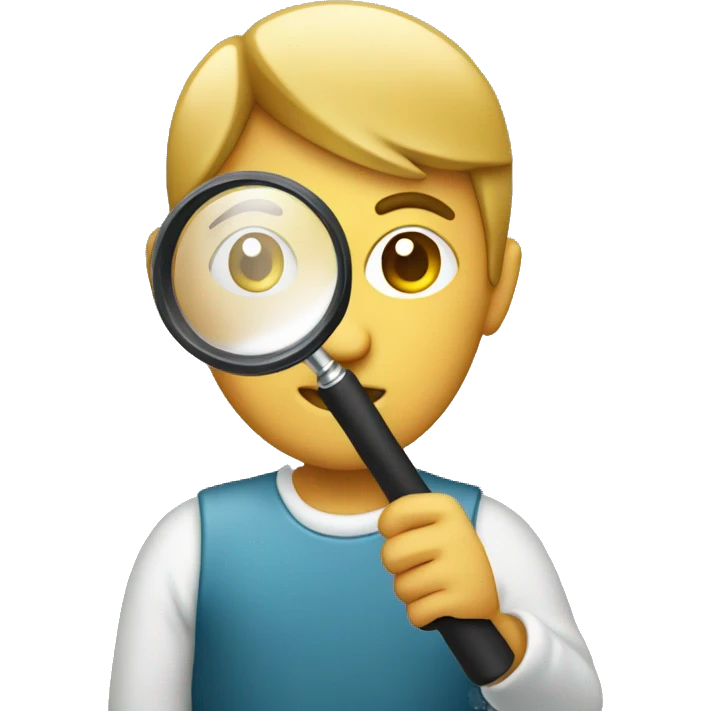 person looking magnifying glass emoji