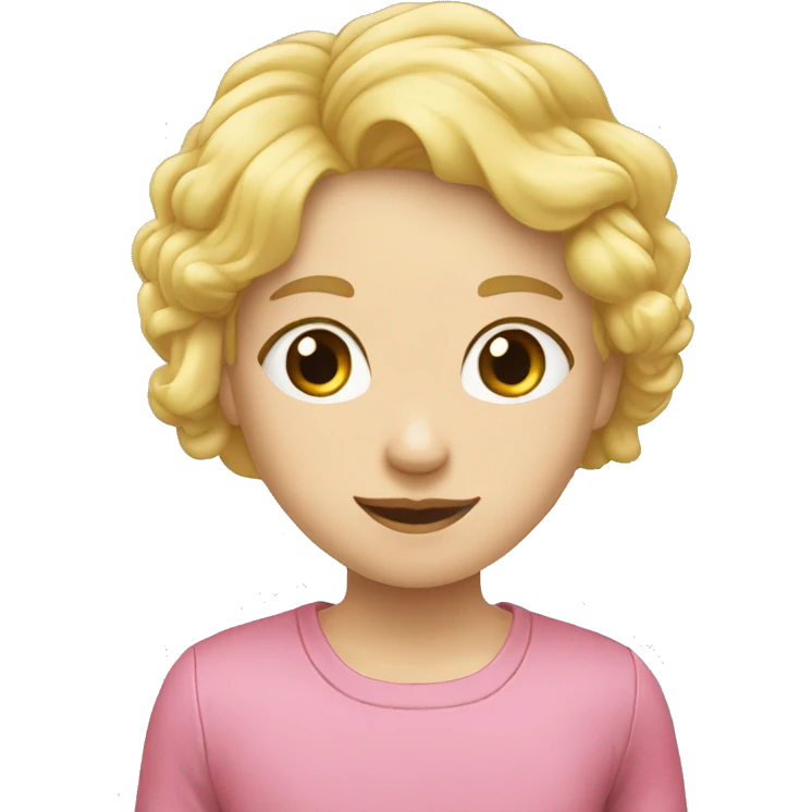 Une fulle blonde uvec une bulle de chiw gum emoji