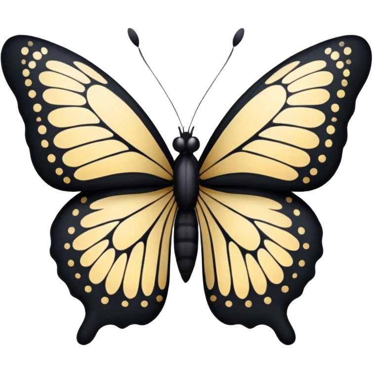 Butterfly full black emoji