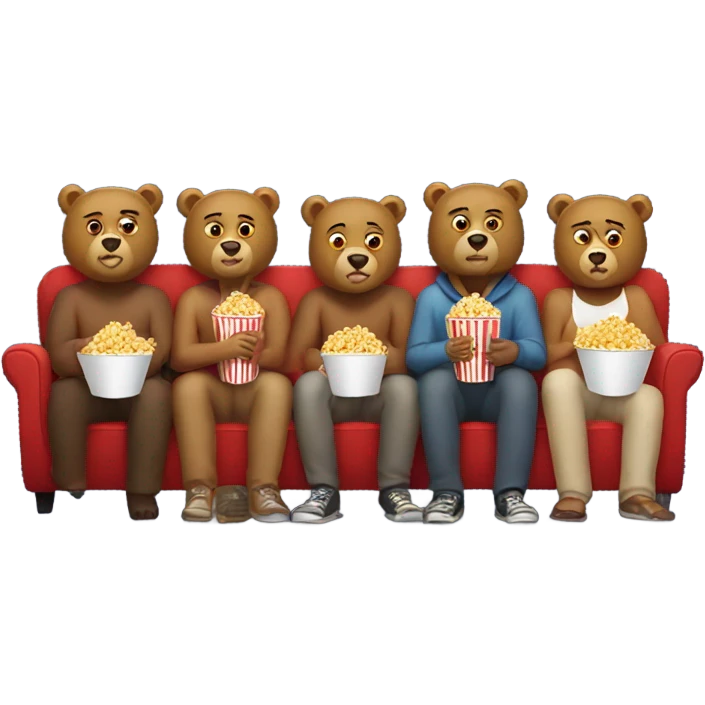 Bears watching a movie  emoji