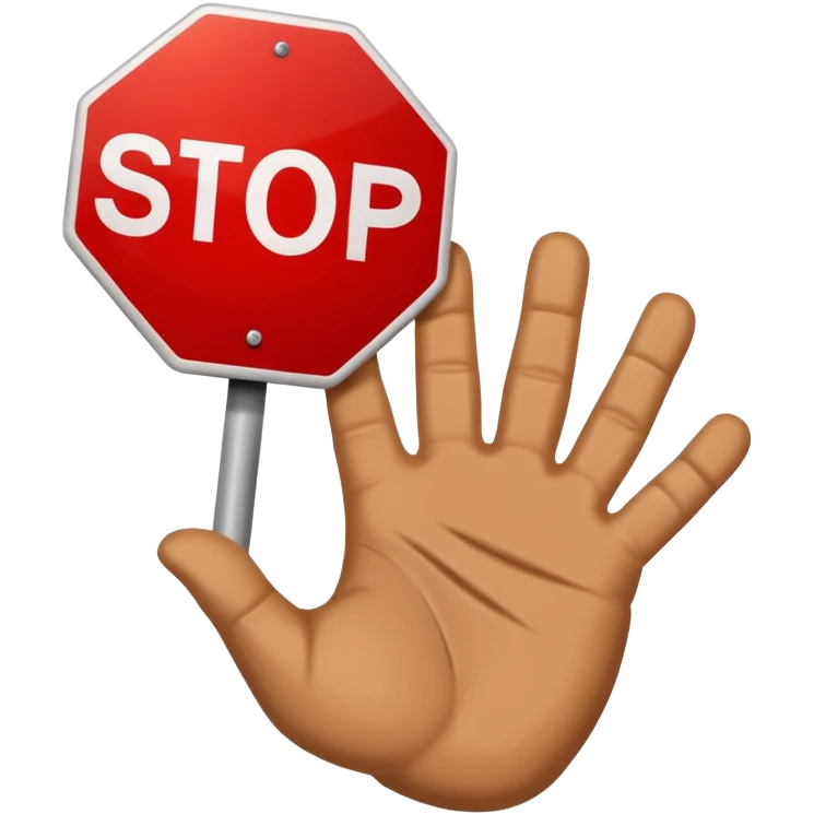 🛑+✋🏻  emoji