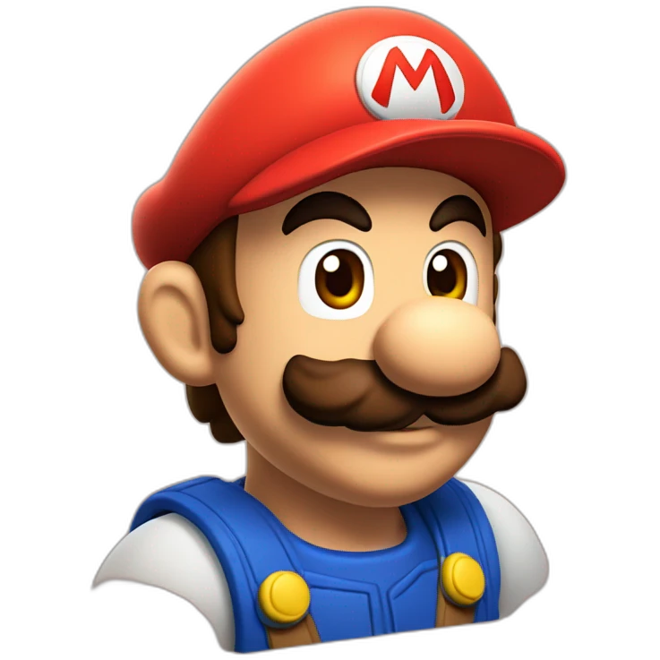 Mario qui fait un câlin à bozeur emoji