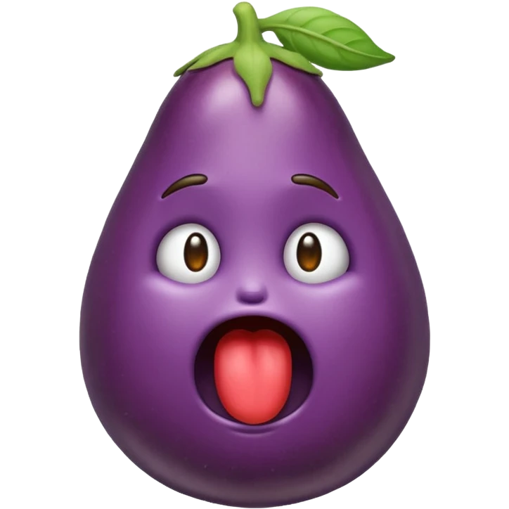 The crying 😭 emoji with the eggplant 🍆 emoji under its mouth emoji