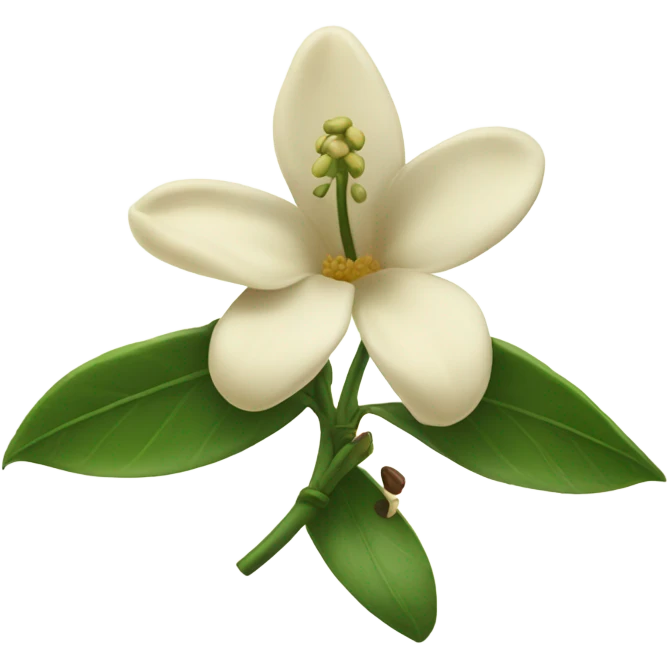 vanilla bean with flower emoji