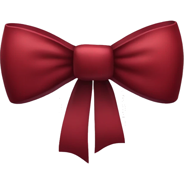 Dark red bow emoji