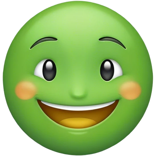 GREEN SMILING EMOJI emoji