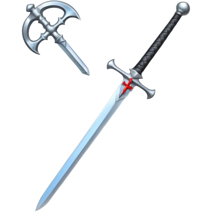 Silver knight sword — clean blade, cross guard emoji