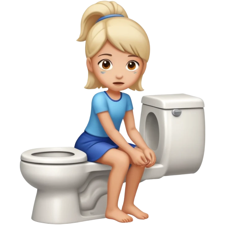Girl on toilet emoji