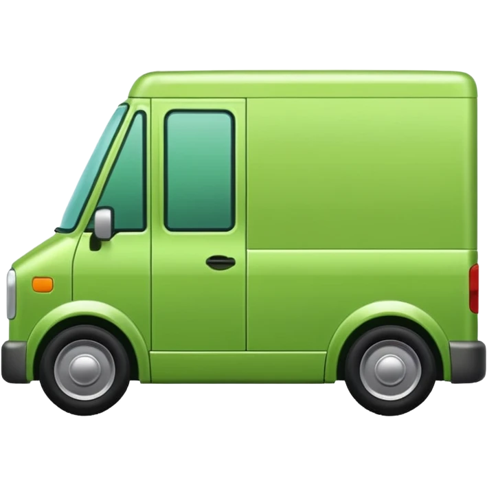 emoji of light green color delivery car emoji