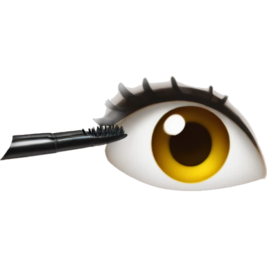 Asian girl putting mascara on  emoji